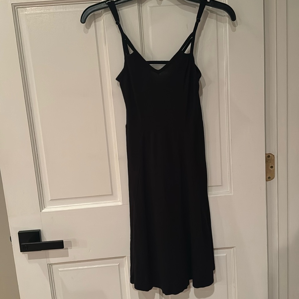 Black spaghetti strap dress